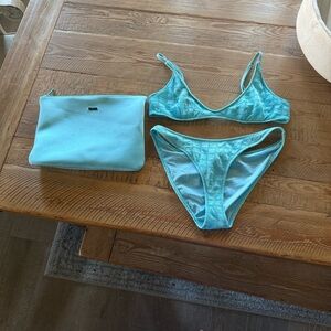 Triangle Blue Bikini Set